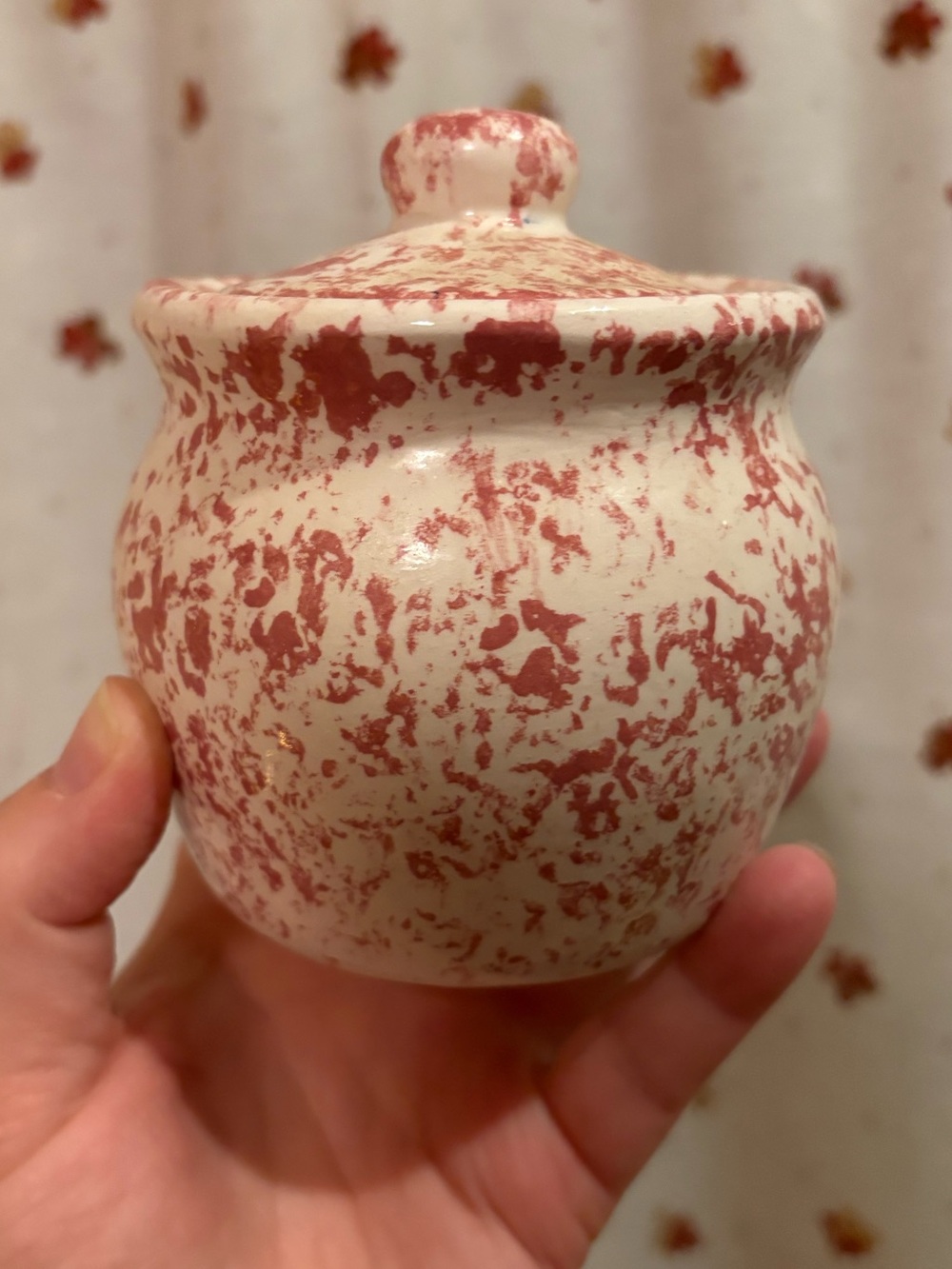 Spongeware sugar bowl